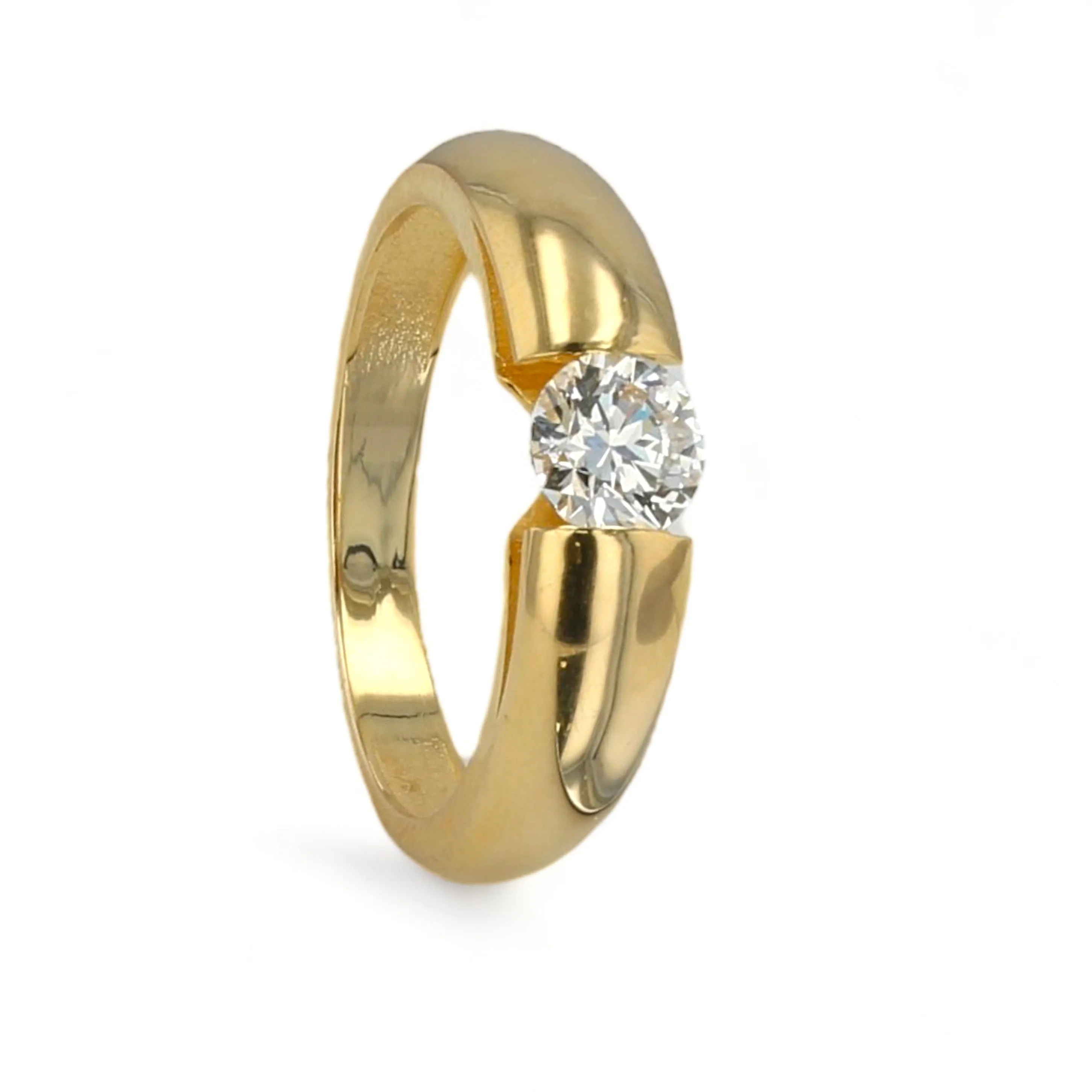 14K Yellow gold 1CT diamond band-63838