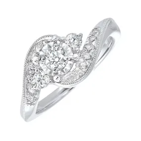 14KT WHITE GOLD DIAMOND(5/8CTW) RING