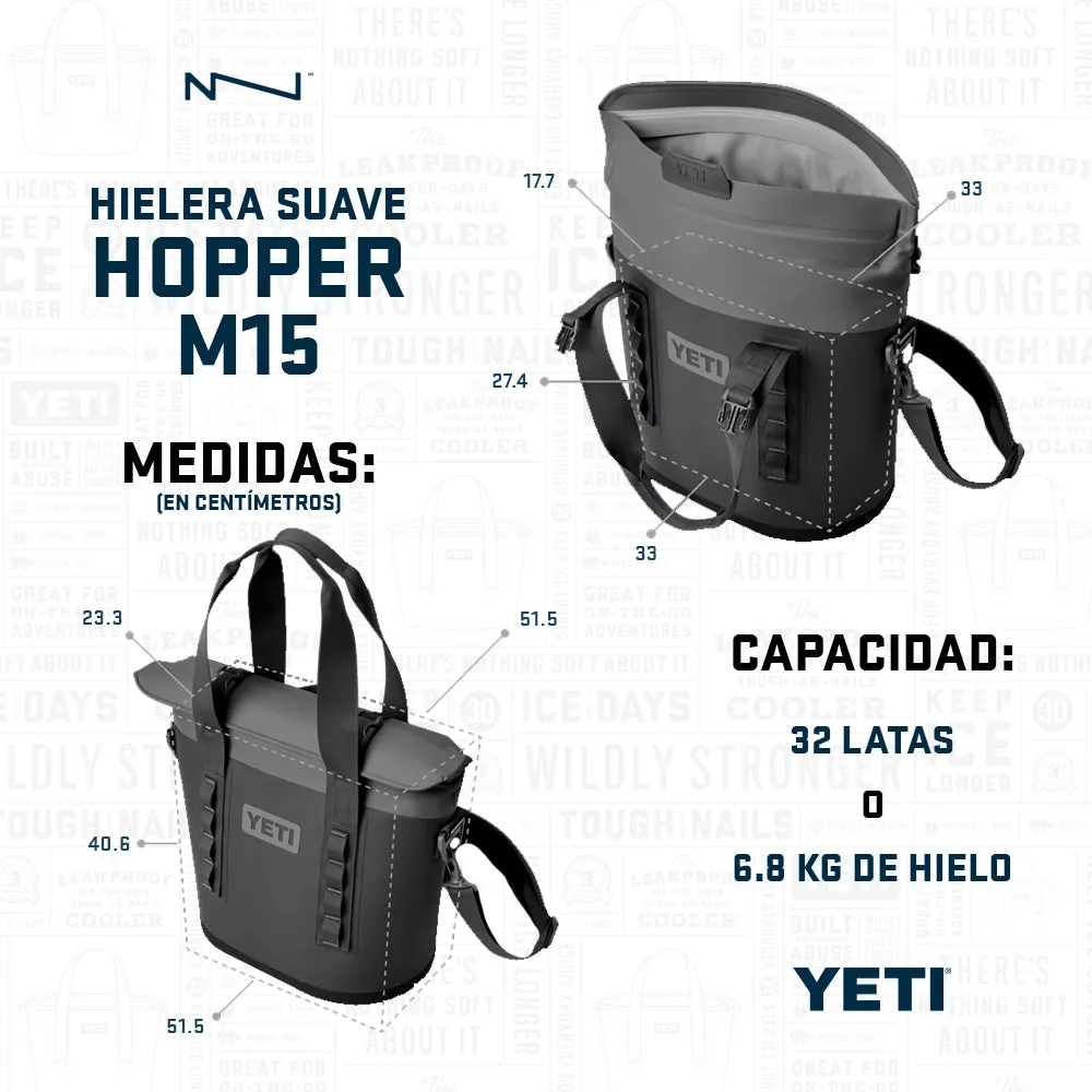 18060131262 HIELERA SUAVE HOPPER M15 CHARCOAL MARCA YETI