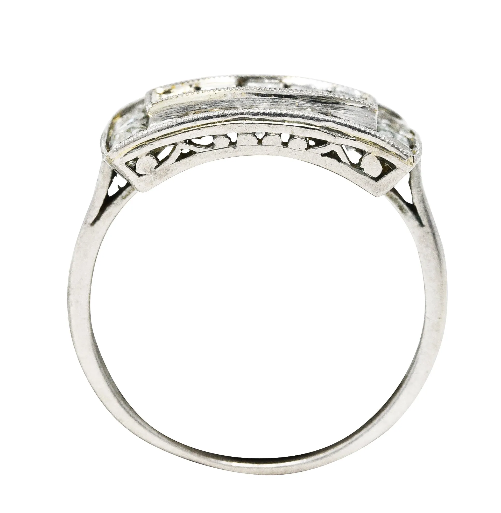 1930's Art Deco 1.25 CTW Diamond Platinum Dinner Ring