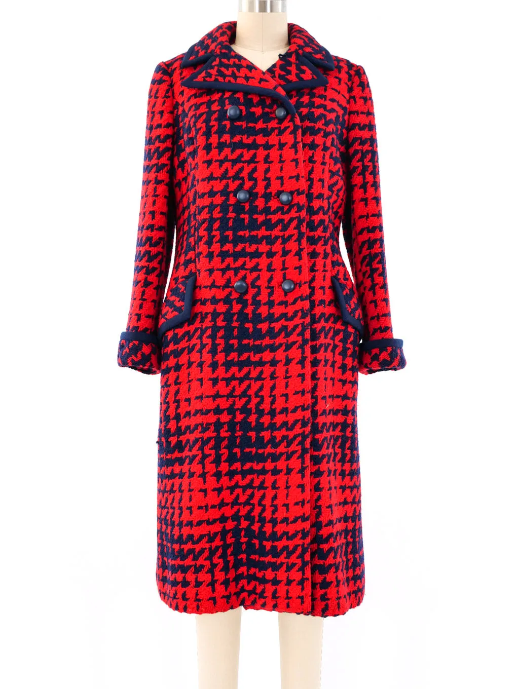 1960's Houndstooth Tweed Coat