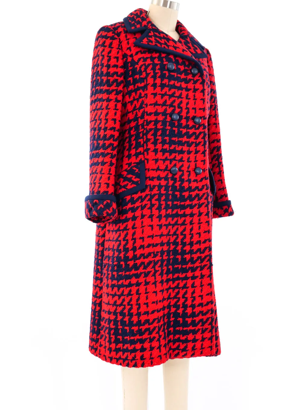 1960's Houndstooth Tweed Coat