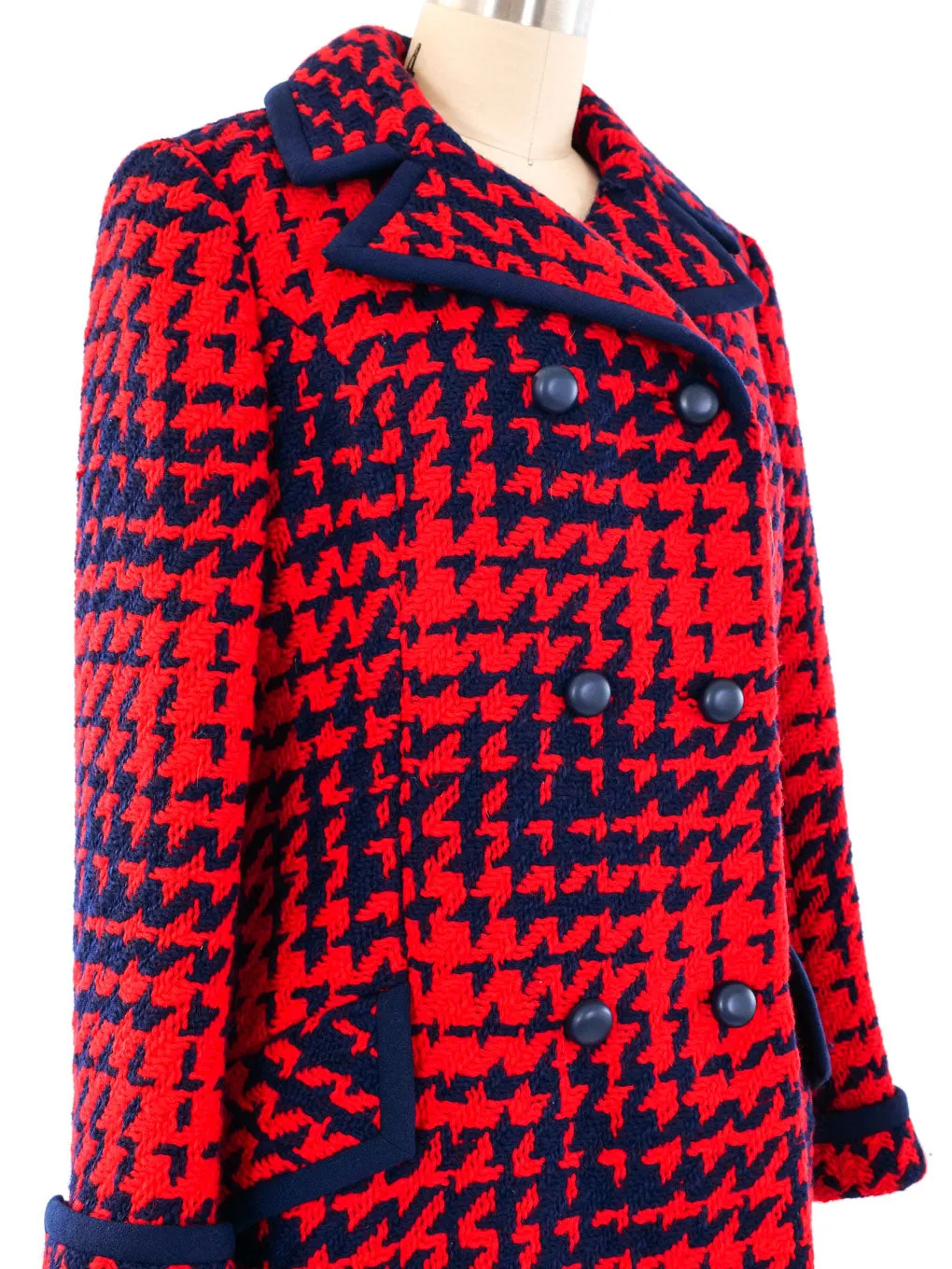 1960's Houndstooth Tweed Coat