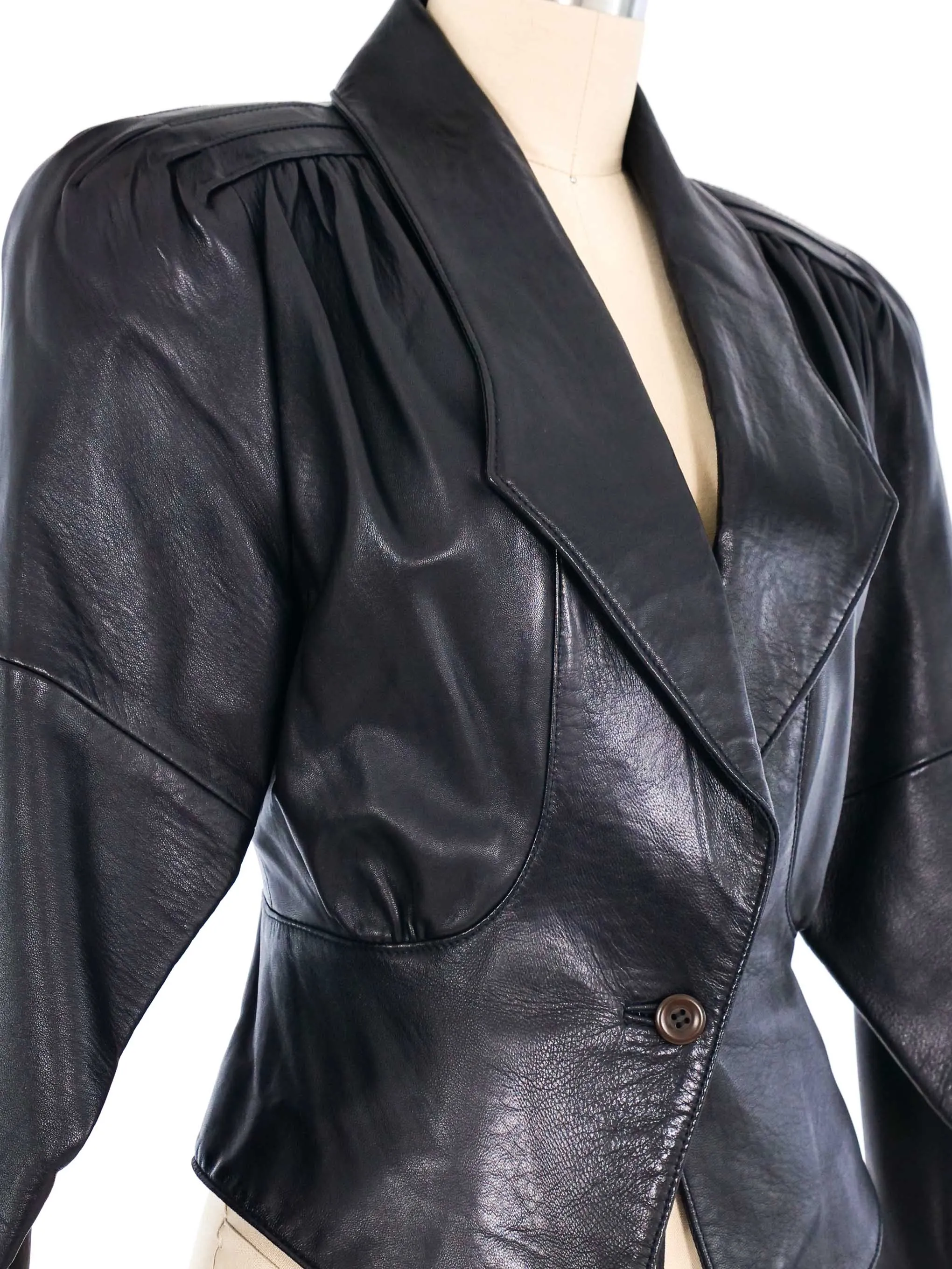 1980s Angular Leather Jacket