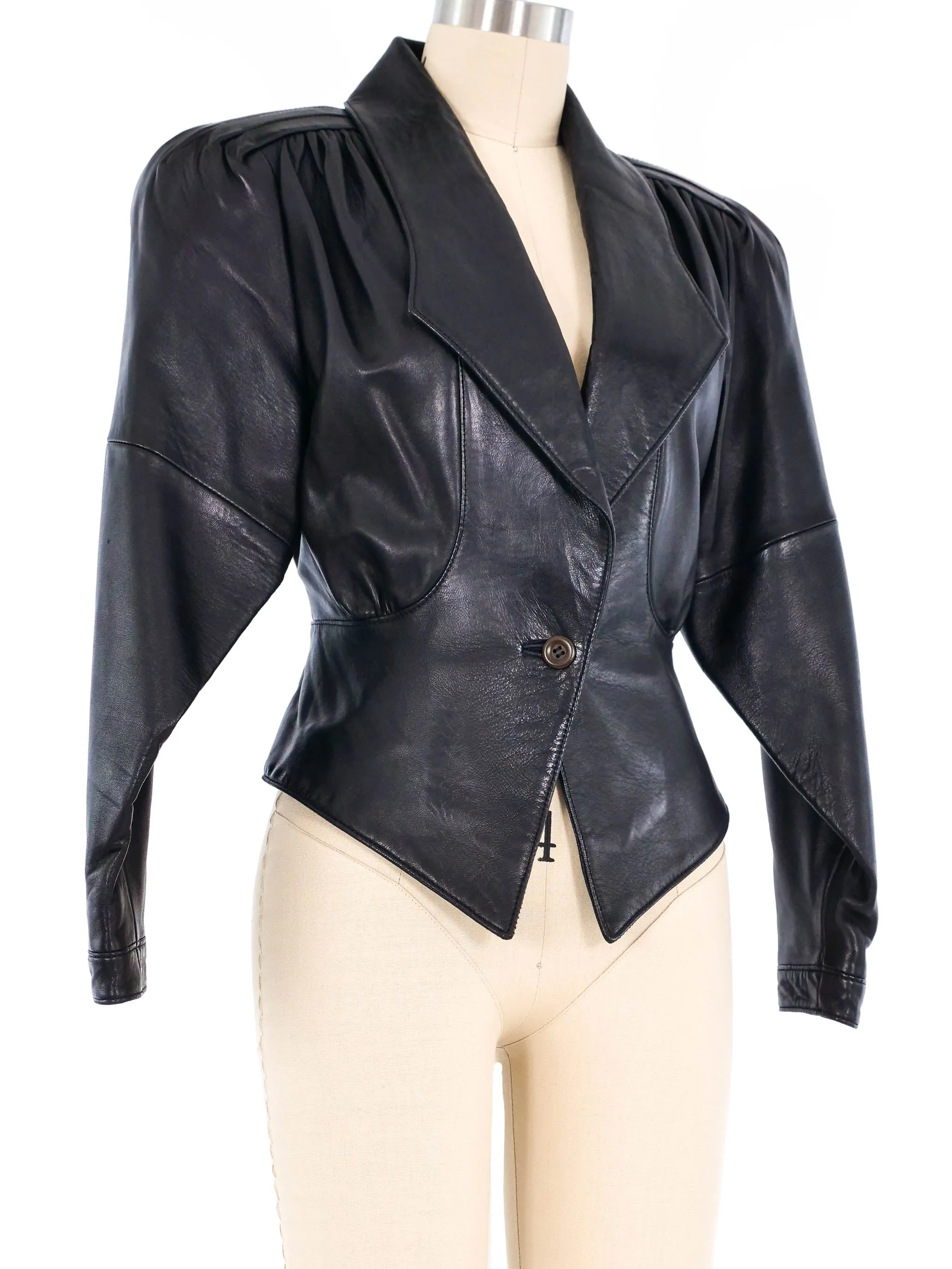 1980s Angular Leather Jacket