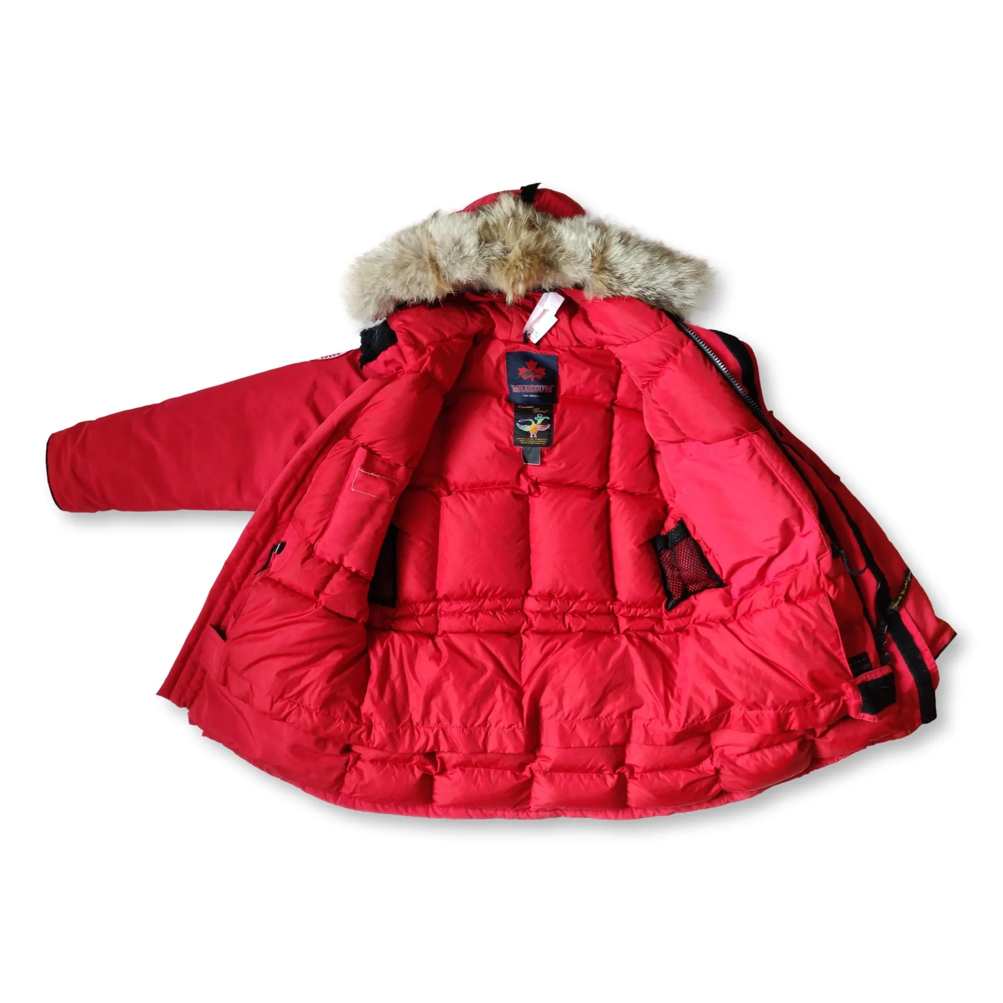 1986 red Canada Goose X Museum Heli Arctic coat