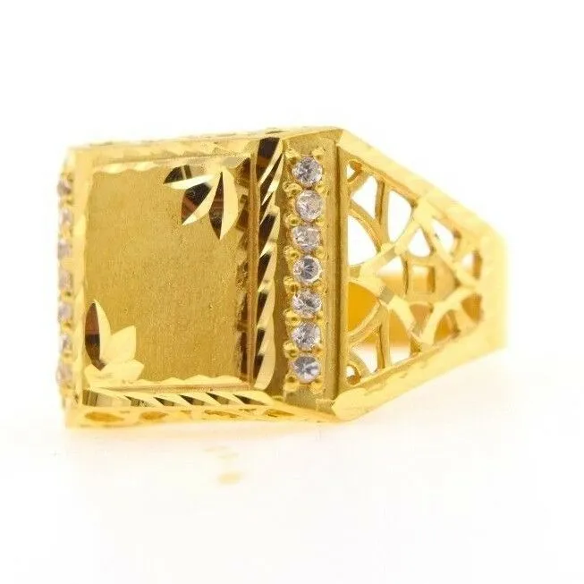 22k 22ct Solid Gold ELEGANT Charm Mens Simple Ring SIZE 11.5 RESIZABLE r1766