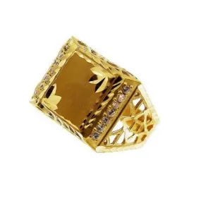 22k 22ct Solid Gold ELEGANT Charm Mens Simple Ring SIZE 11.5 RESIZABLE r1766