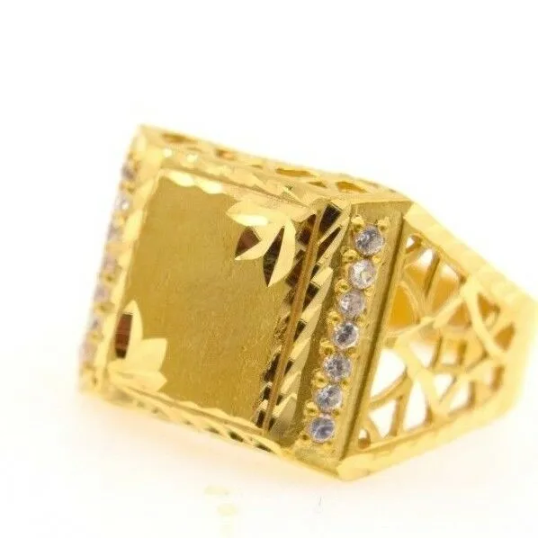 22k 22ct Solid Gold ELEGANT Charm Mens Simple Ring SIZE 11.5 RESIZABLE r1766