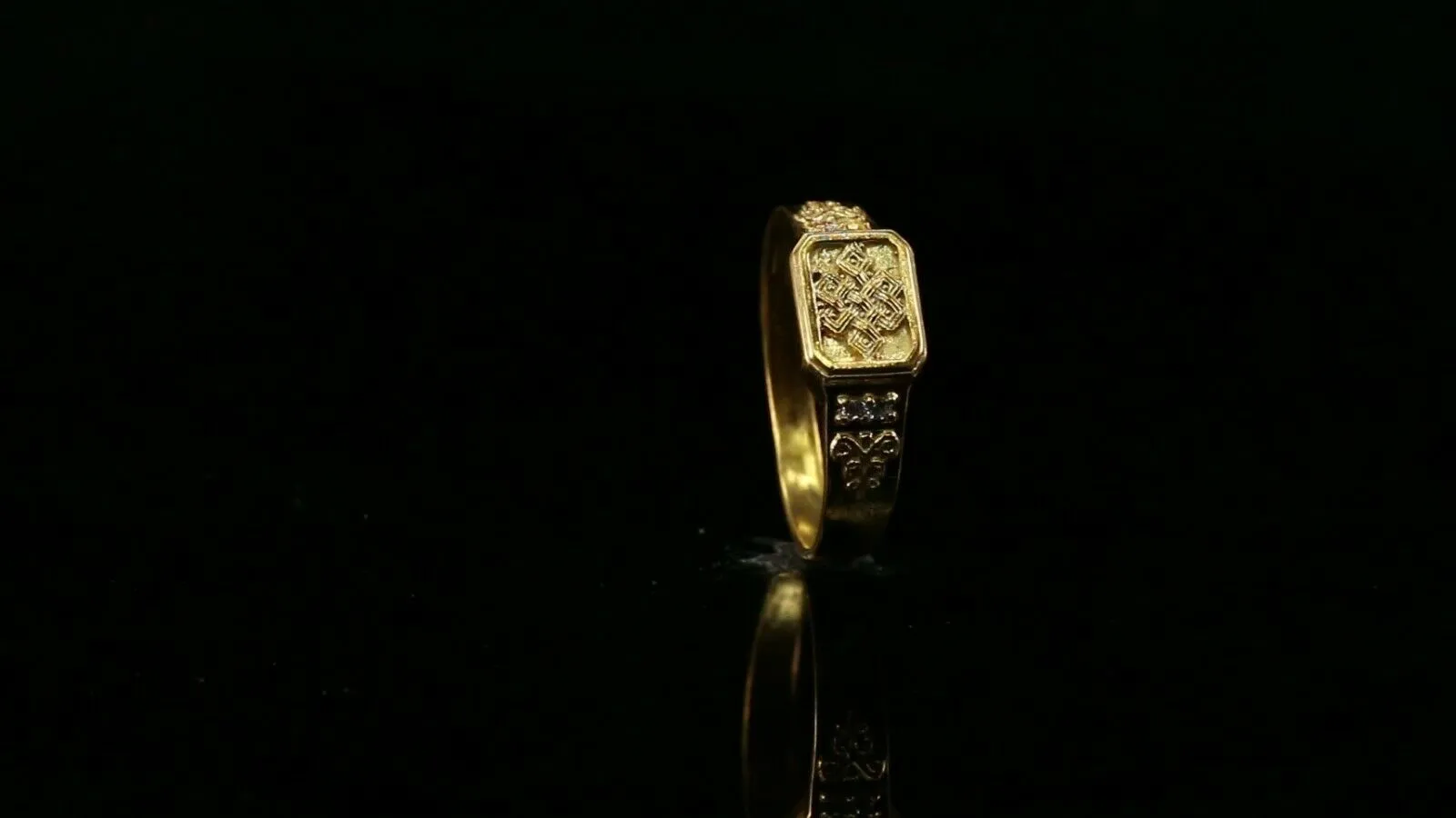 22k Ring Solid Gold ELEGANT Charm Mens Band SIZE 11 RESIZABLE r2571mon