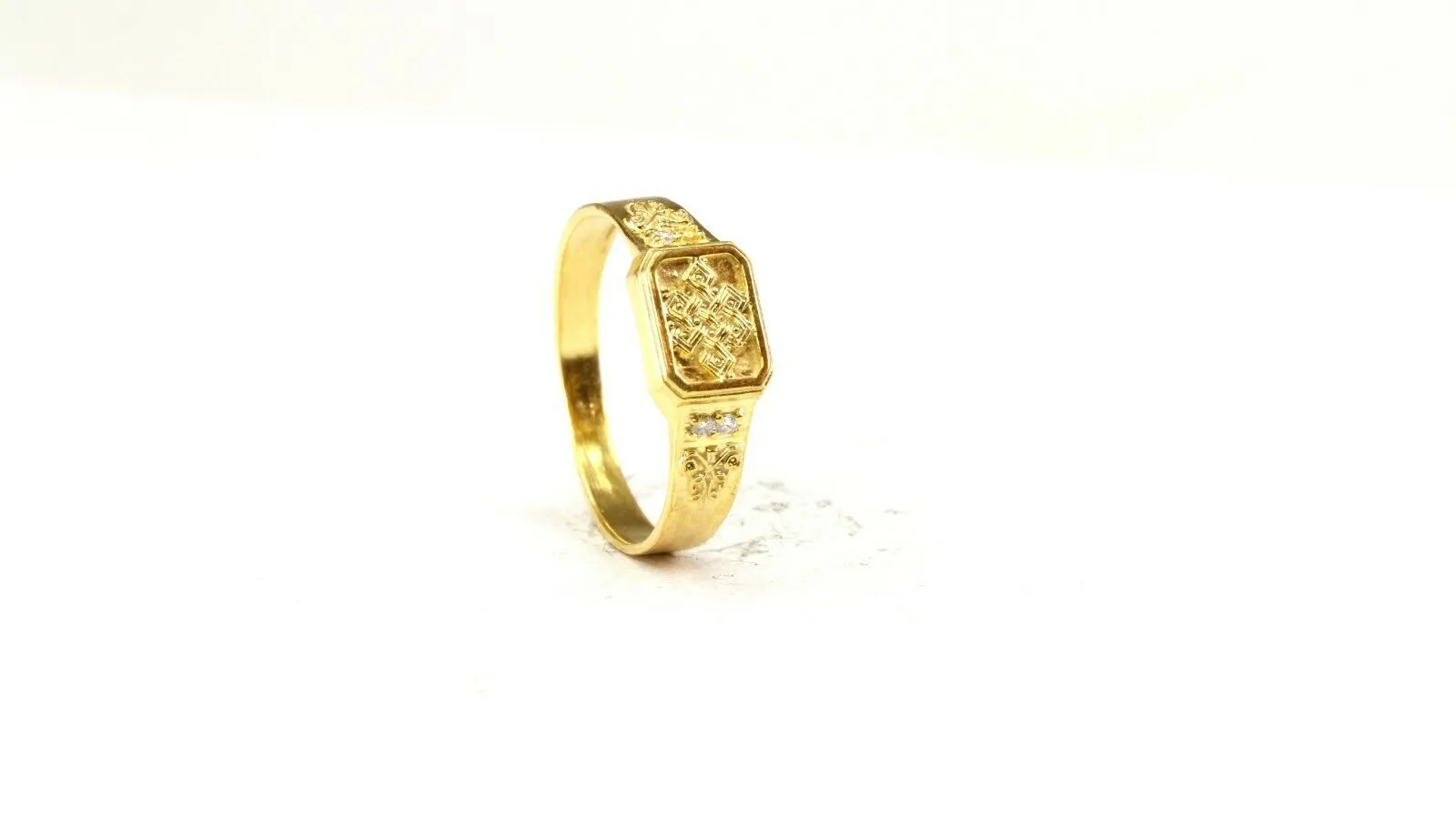 22k Ring Solid Gold ELEGANT Charm Mens Band SIZE 11 RESIZABLE r2571mon