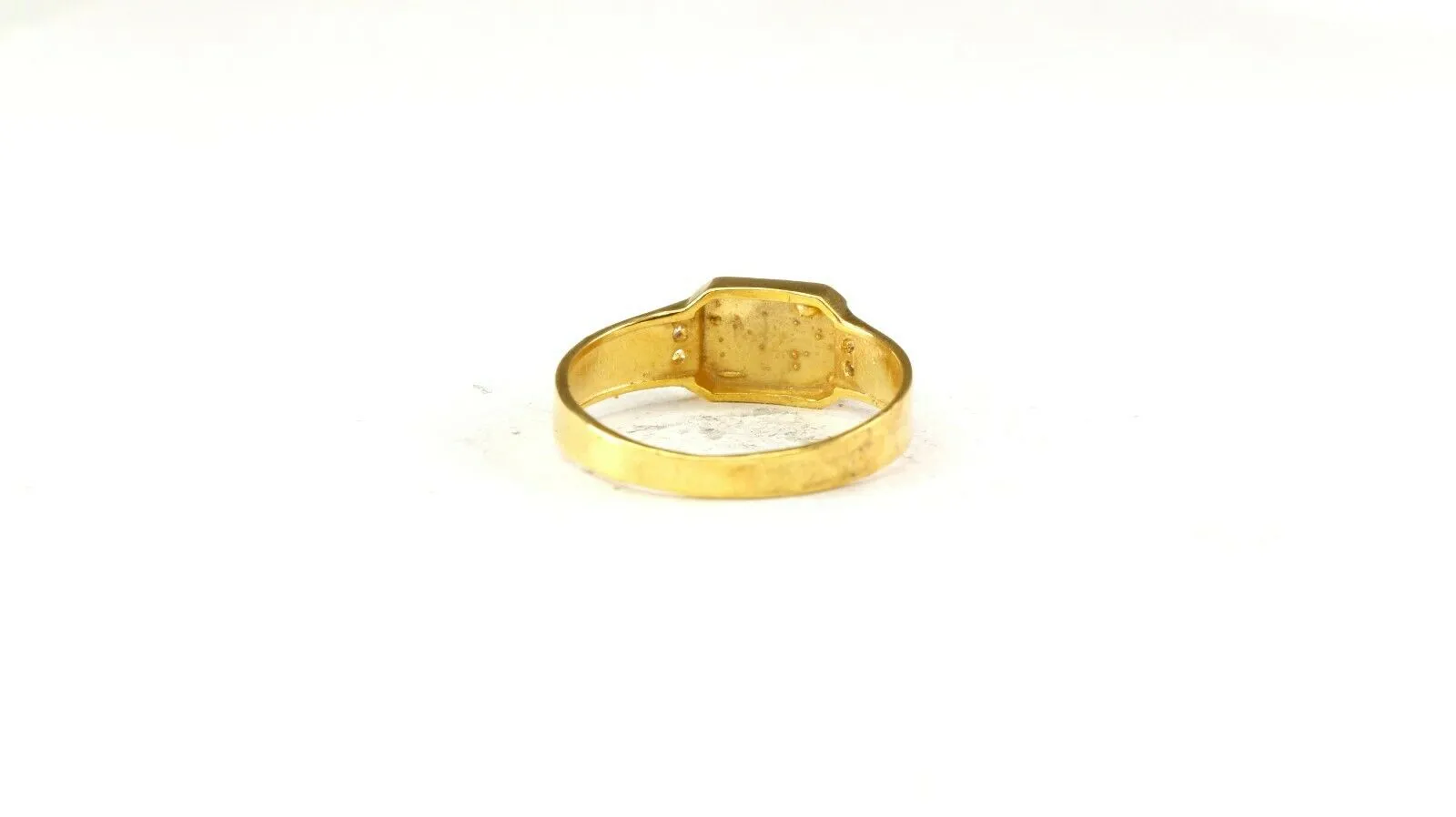 22k Ring Solid Gold ELEGANT Charm Mens Band SIZE 11 RESIZABLE r2571mon