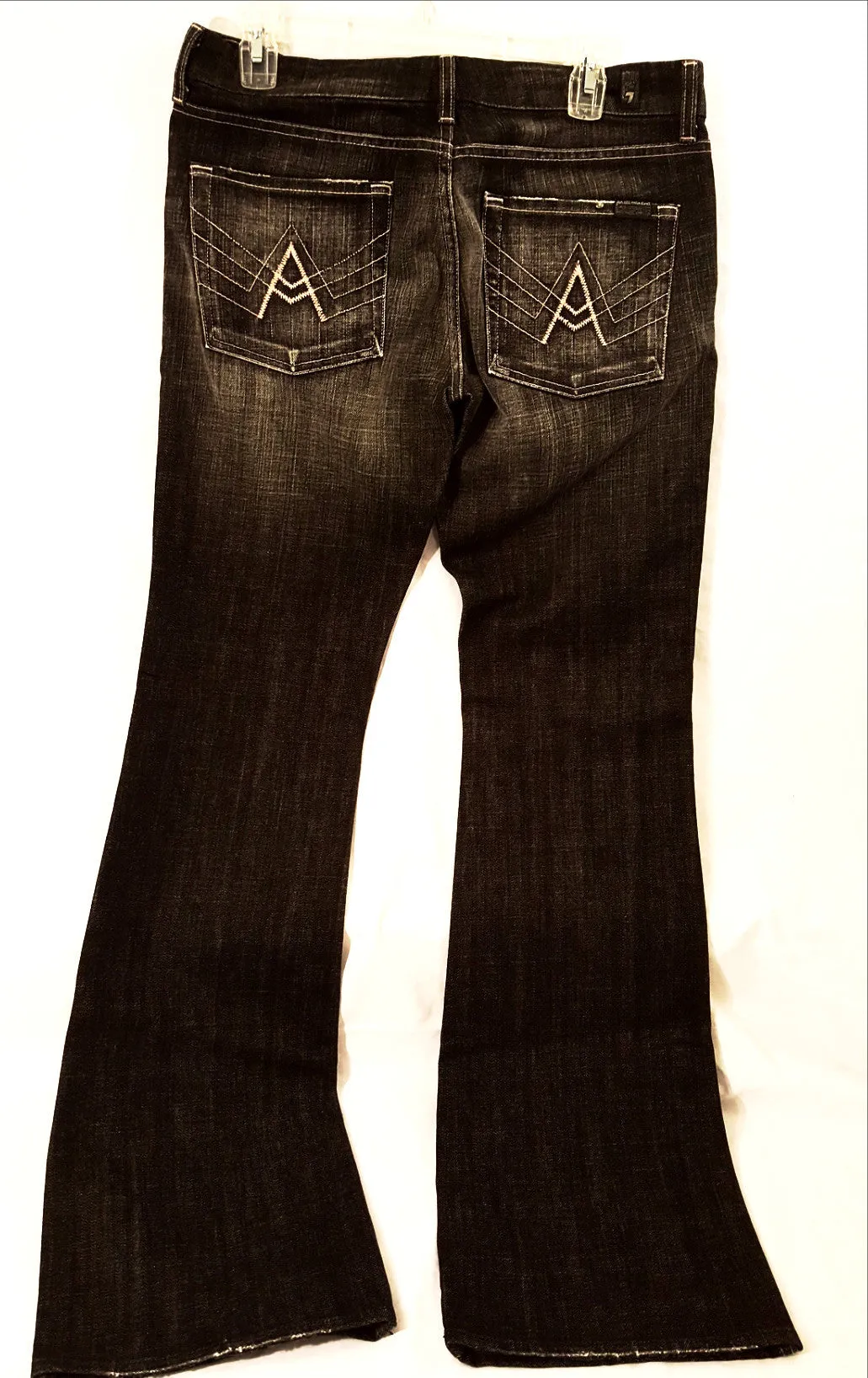 7 For All Mankind A Pocket Black Jeans