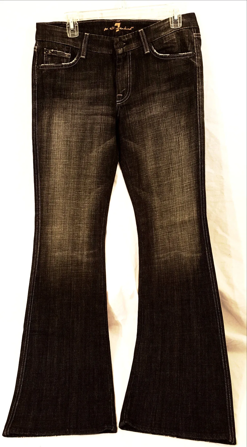 7 For All Mankind A Pocket Black Jeans