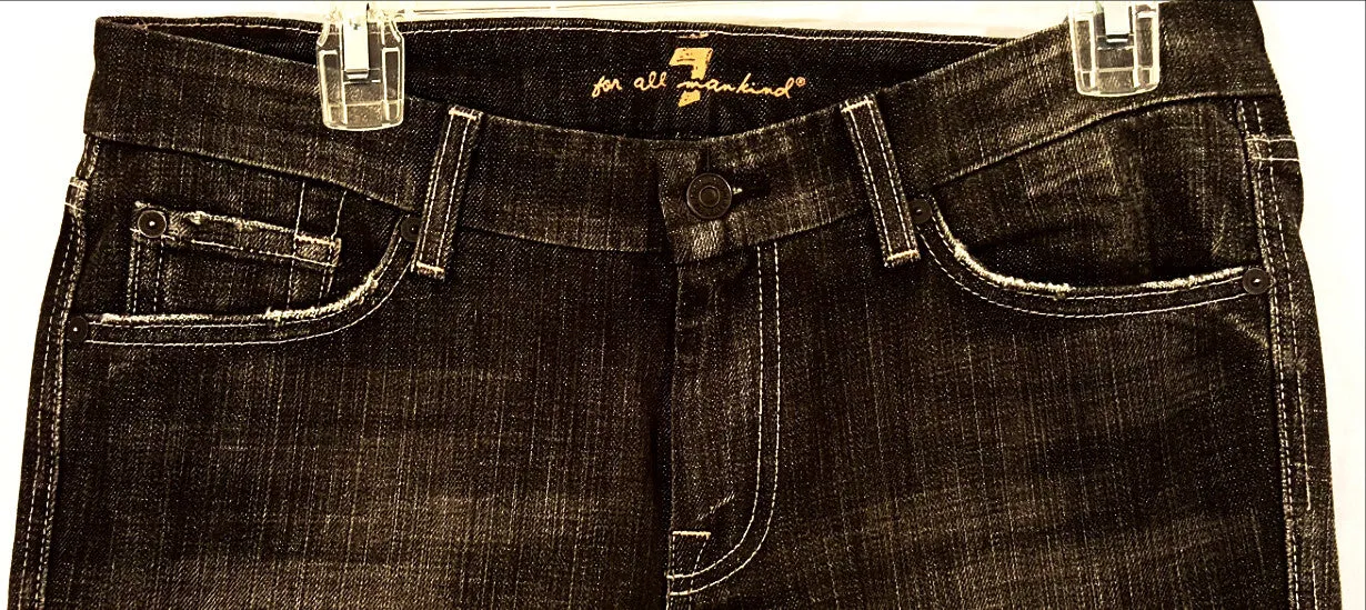 7 For All Mankind A Pocket Black Jeans