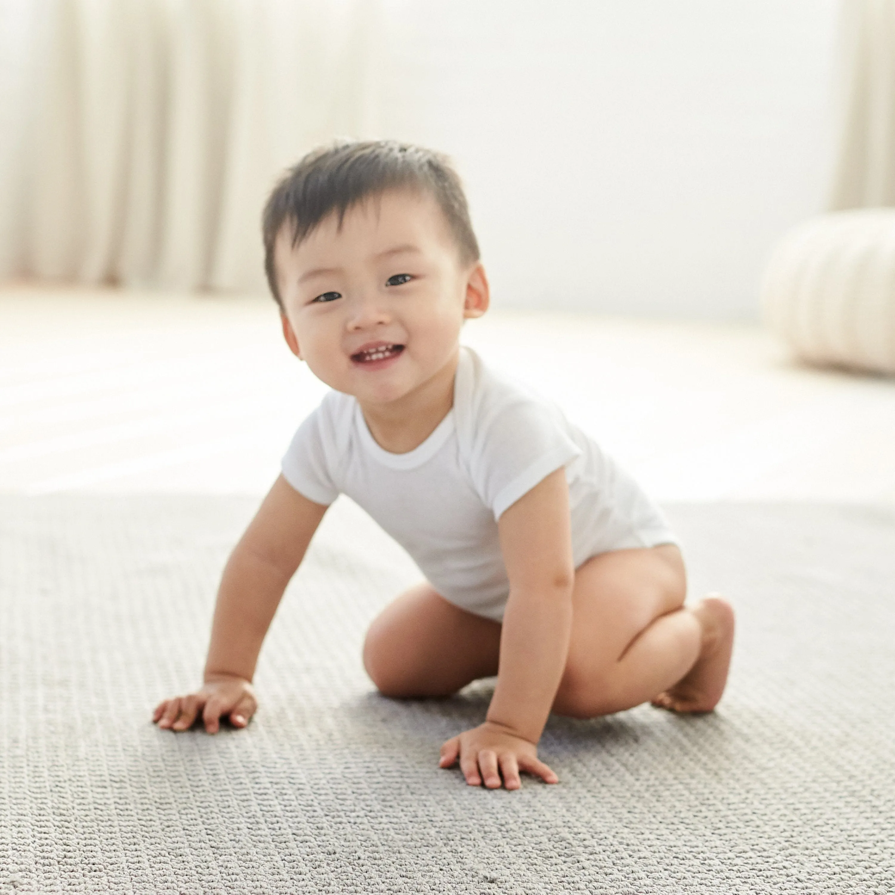 8-Pack White Short & Long Sleeve Onesies Bodysuit Set