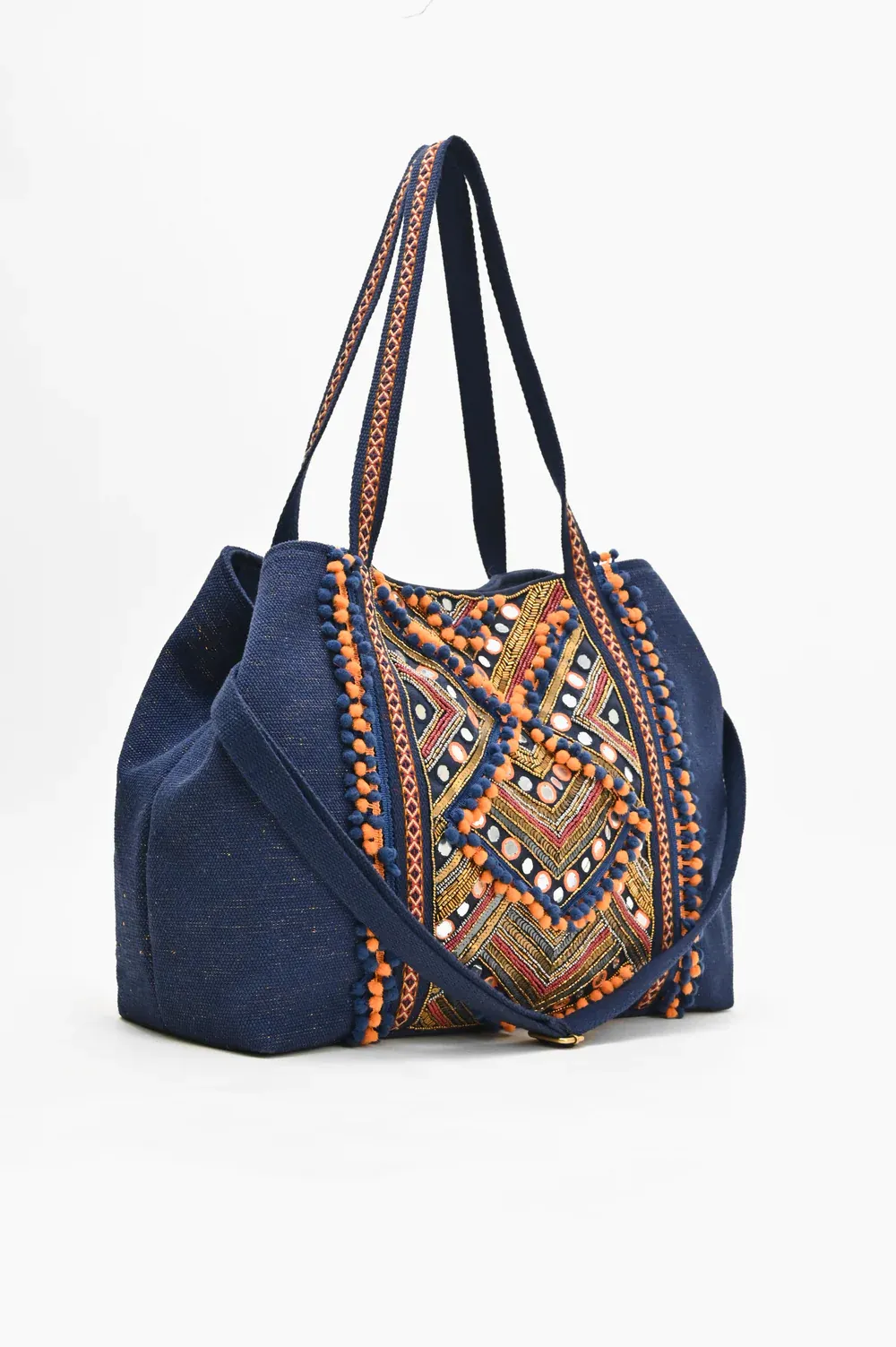 AB23-942 America & Beyond Go Boho Blue Tote