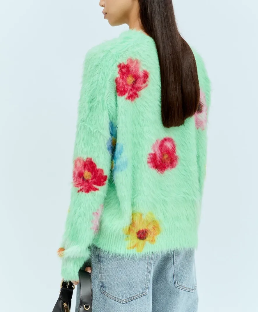 Acne Studios  |Crew Neck Flower Patterns Nylon Long Sleeves