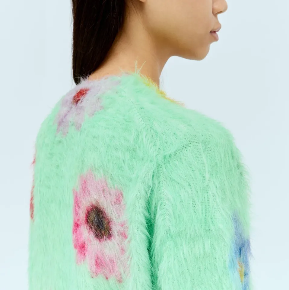 Acne Studios  |Crew Neck Flower Patterns Nylon Long Sleeves