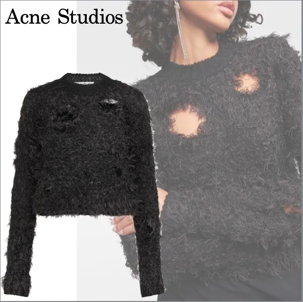 Acne Studios  |Wool Long Sleeves Party Style Elegant Style