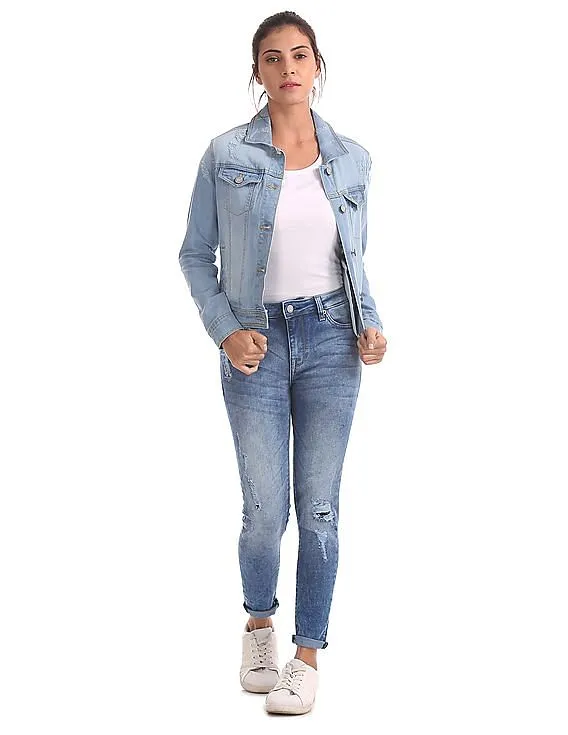 Aeropostale Washed Denim Jacket