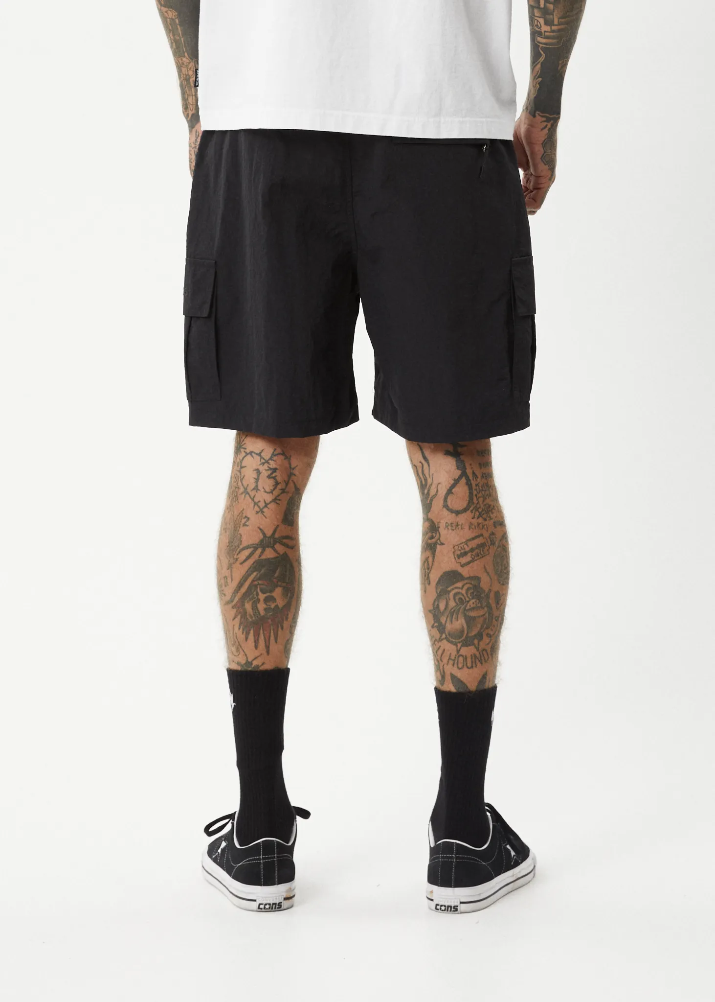 AFENDS Mens Bound - Cargo Short 20 Inch - Black