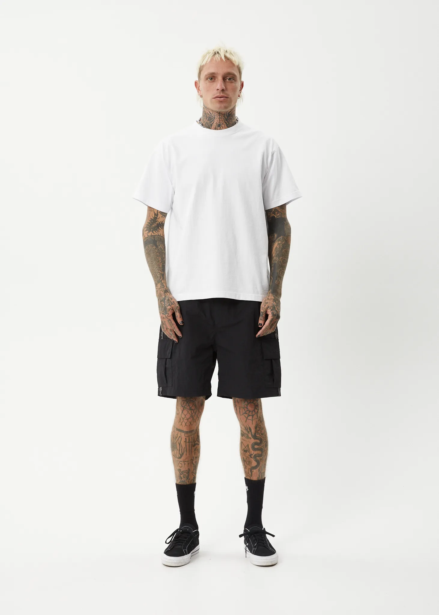 AFENDS Mens Bound - Cargo Short 20 Inch - Black