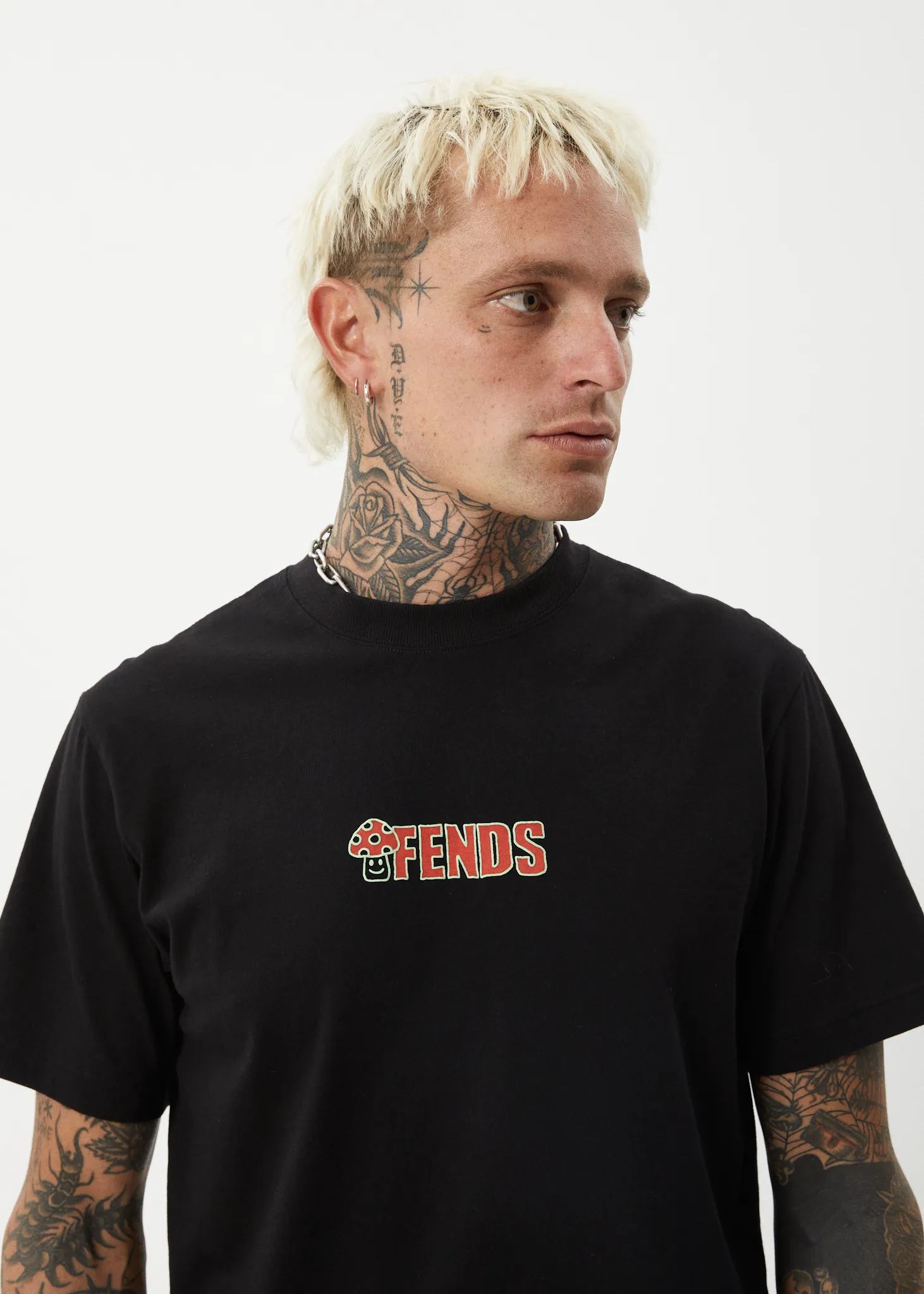 AFENDS Mens Dosed - Retro Fit Tee - Black