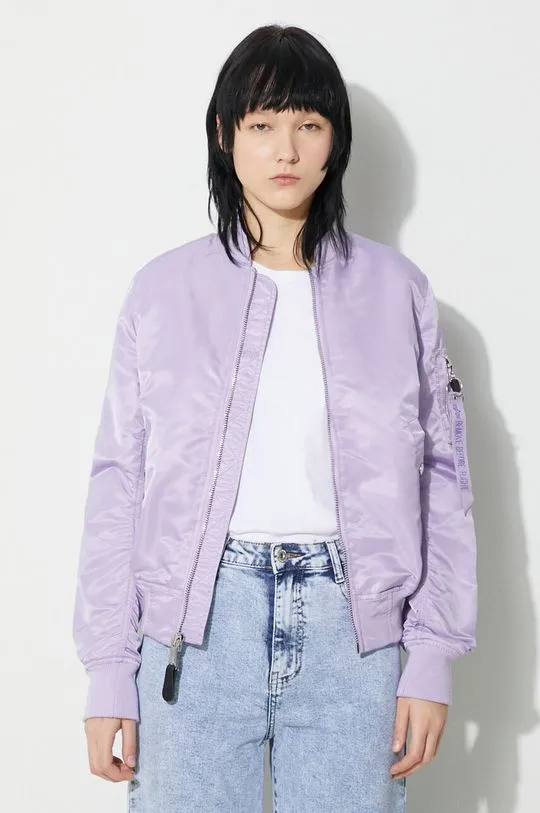 Alpha Industries bomber jacket MA-1 VF LW women’s violet color