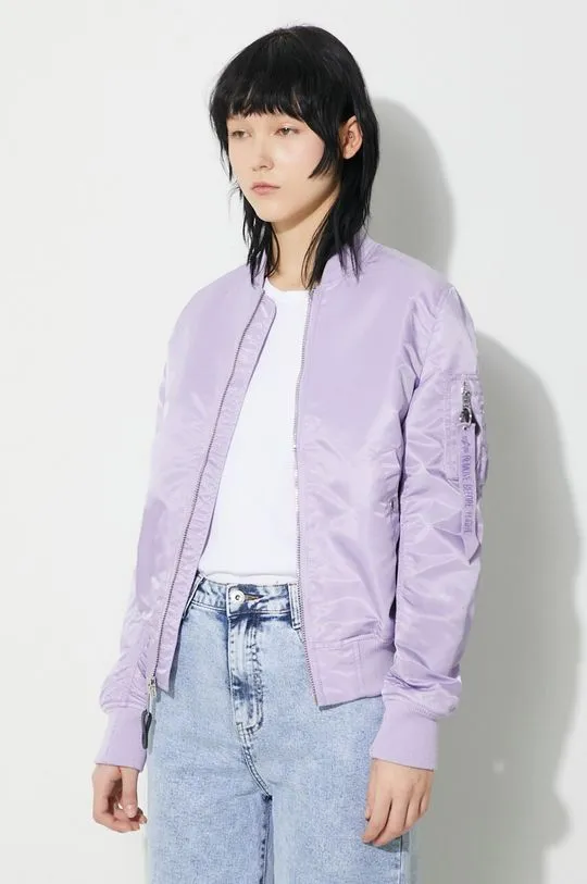 Alpha Industries bomber jacket MA-1 VF LW women’s violet color