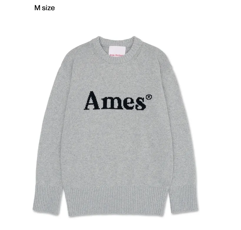 AMES-WORLDWIDE  |Casual Style Unisex Wool Street Style Long Sleeves Plain