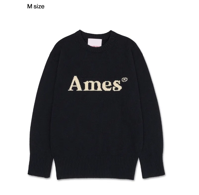 AMES-WORLDWIDE  |Casual Style Unisex Wool Street Style Long Sleeves Plain