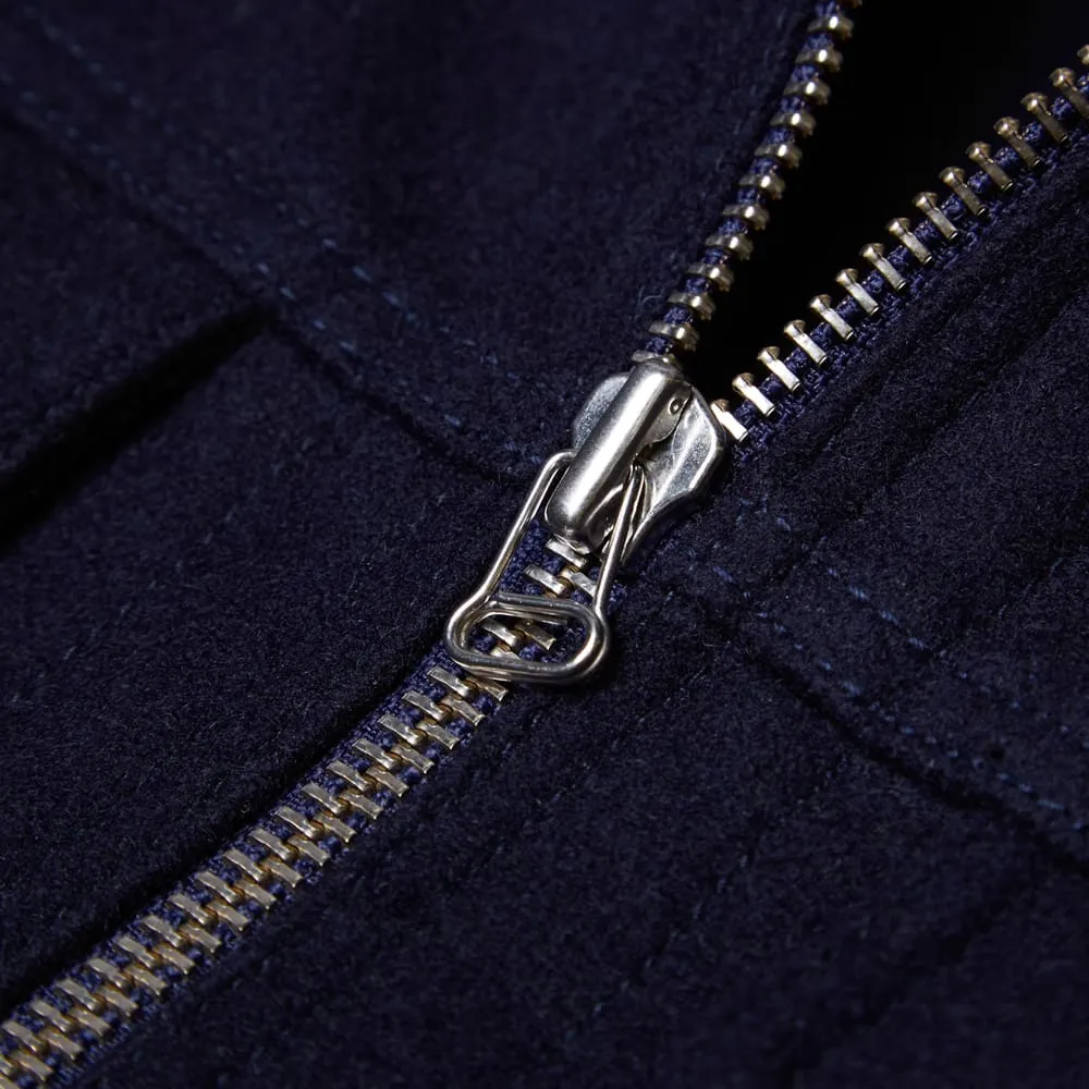 AMI Melton Wool JacketNavy