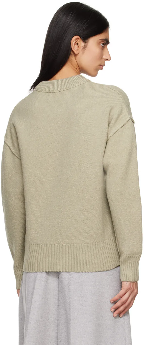 AMI PARIS  |Crew Neck Heart Casual Style Wool Street Style Long Sleeves