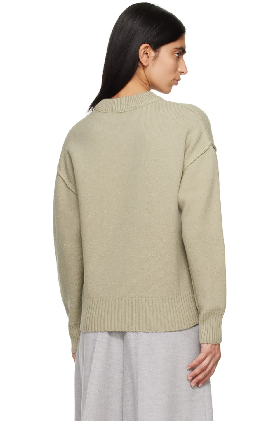 AMI PARIS  |Crew Neck Heart Casual Style Wool Street Style Long Sleeves