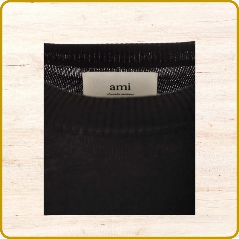 AMI PARIS  |Crew Neck Long Sleeves Logo V-neck & Crew neck