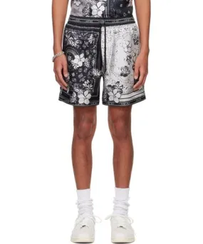 Amiri Black Bandana Floral Shorts