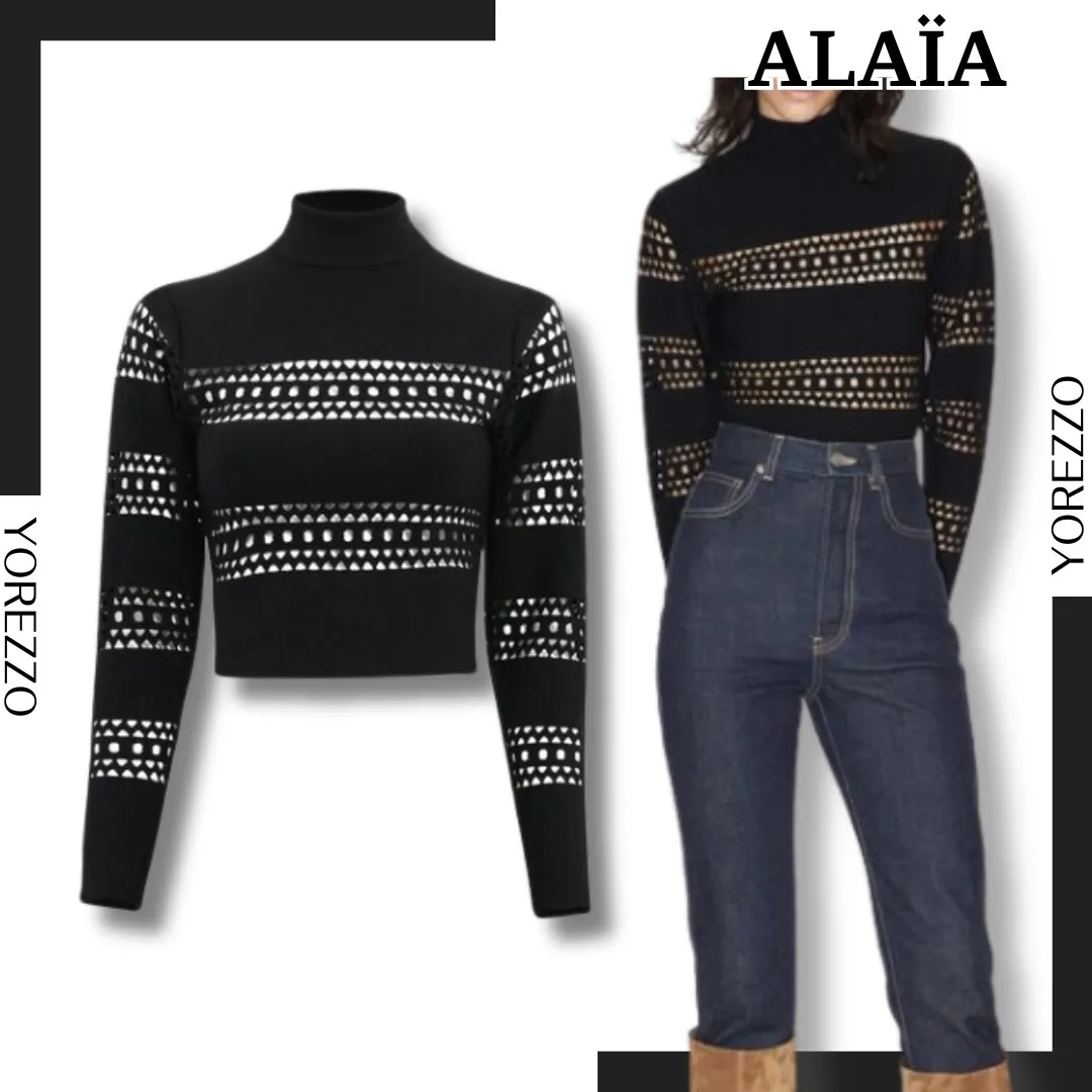 Azzedine Alaia  |Casual Style Street Style Long Sleeves High-Neck