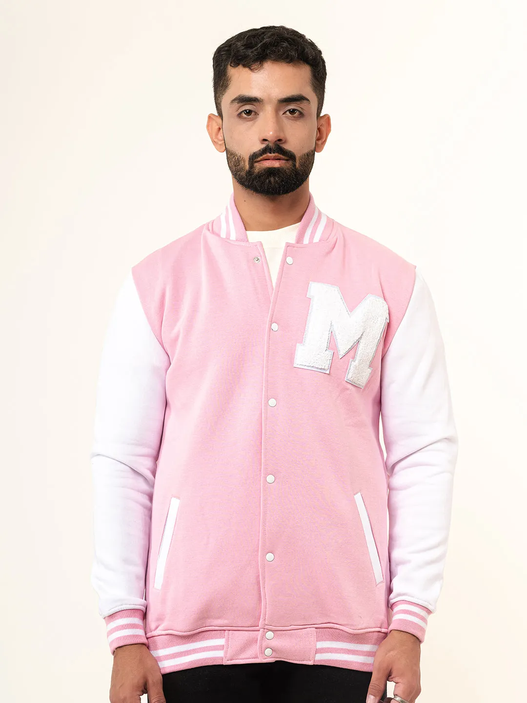 Baby Pink M Varsity Jacket (Unisex)