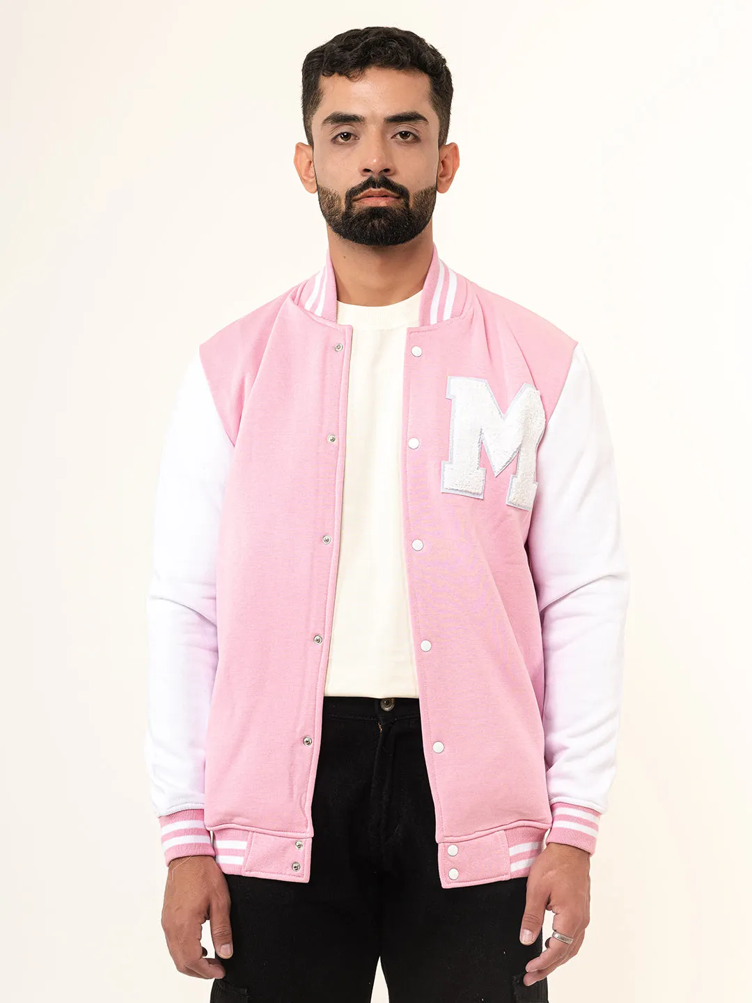 Baby Pink M Varsity Jacket (Unisex)