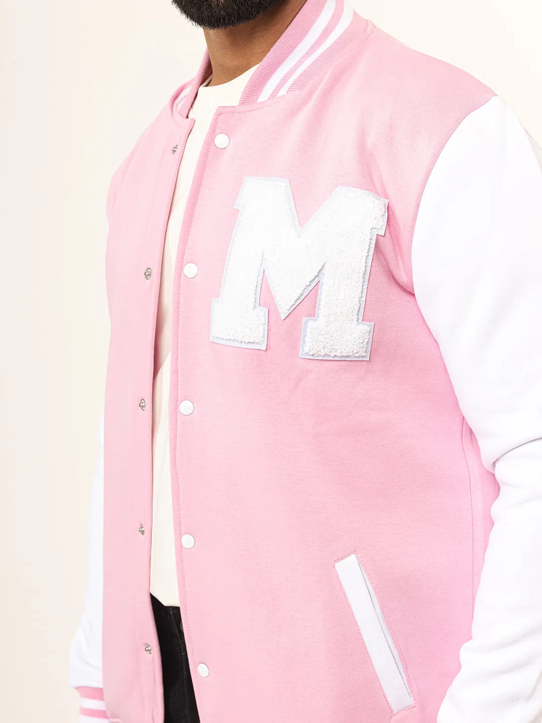 Baby Pink M Varsity Jacket (Unisex)