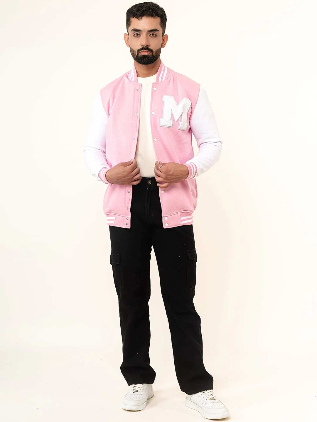 Baby Pink M Varsity Jacket (Unisex)