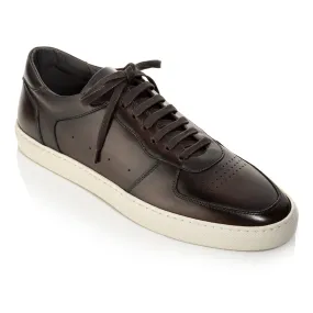 Barbera Dark Brown Burnish Court Sneaker