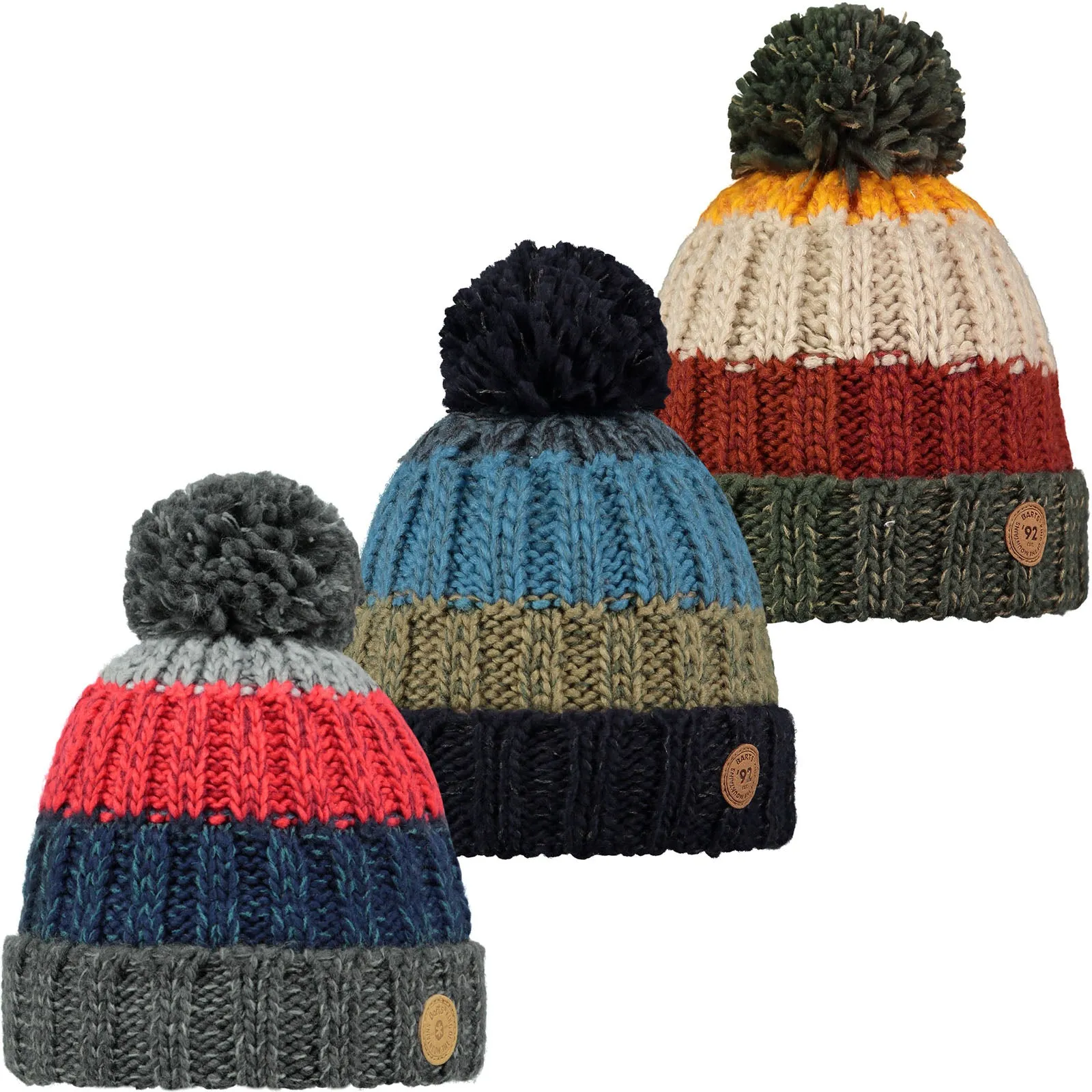 Barts Kids Wilhelm Chunky Cable Knit Bobble Hat