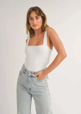 Becky Tie-Back Bodysuit - White