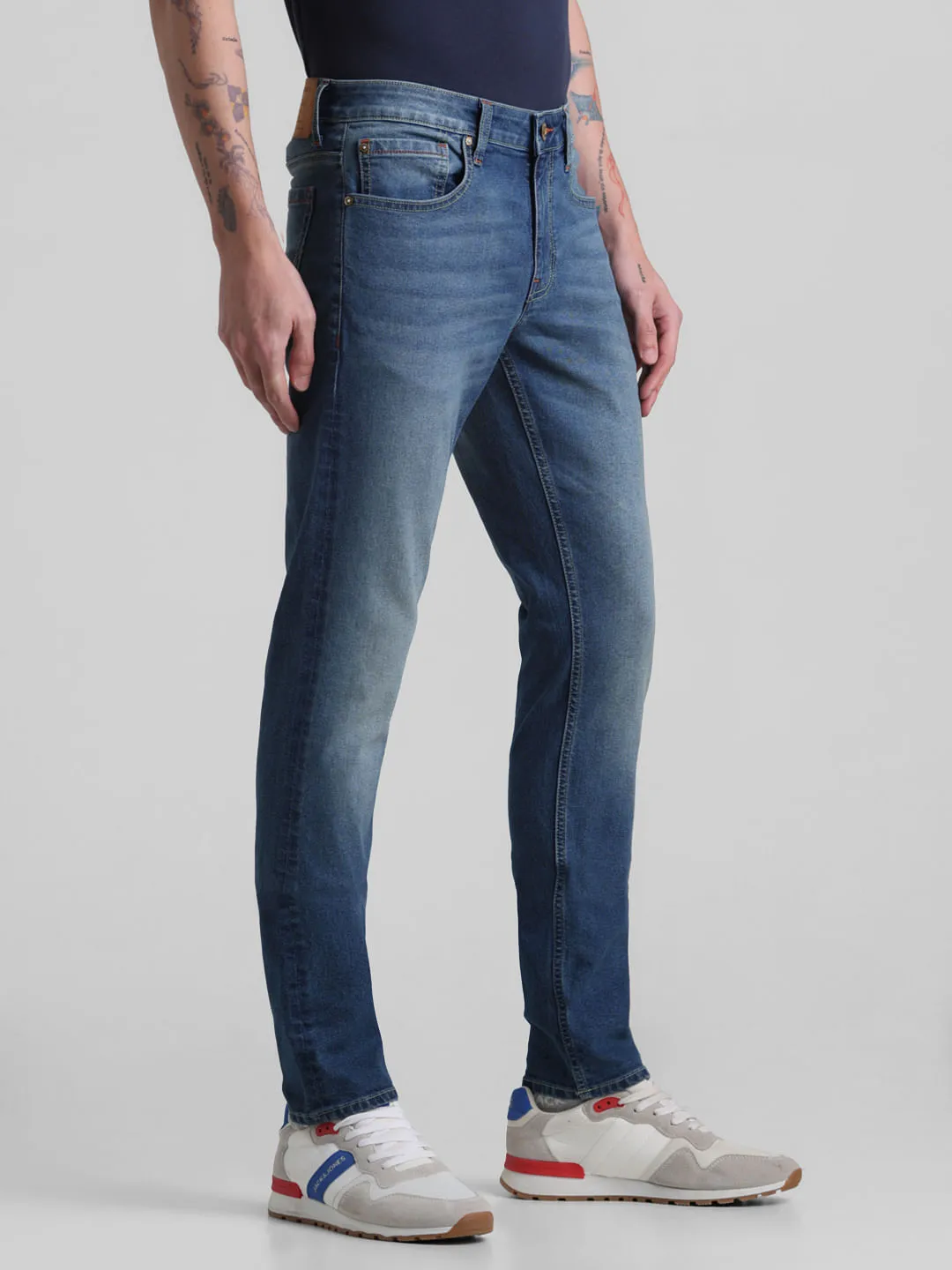 Blue Low Rise Glenn Slim Fit Jeans