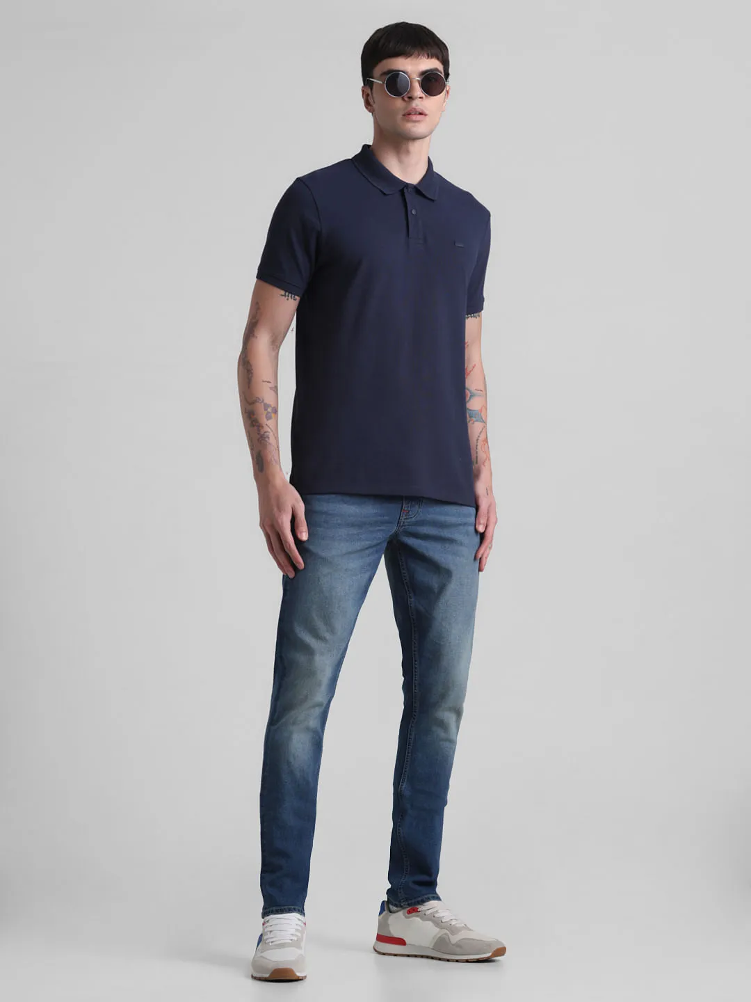 Blue Low Rise Glenn Slim Fit Jeans