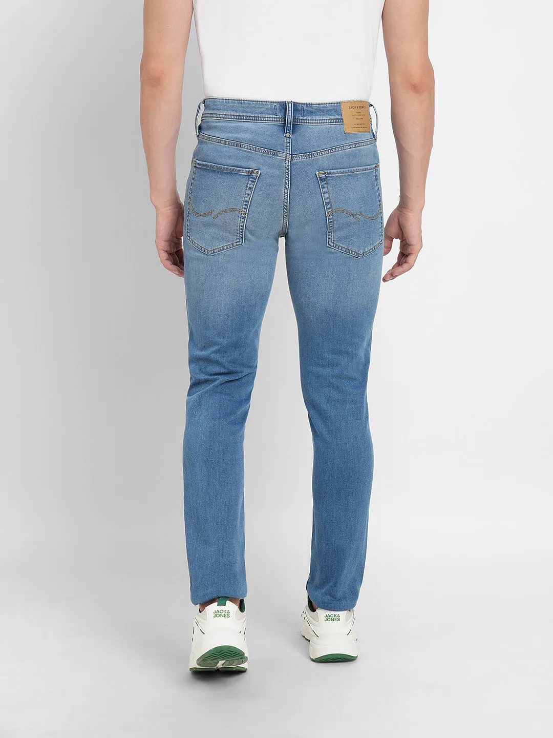 Blue Low Rise Washed Ben Skinny Fit Jeans