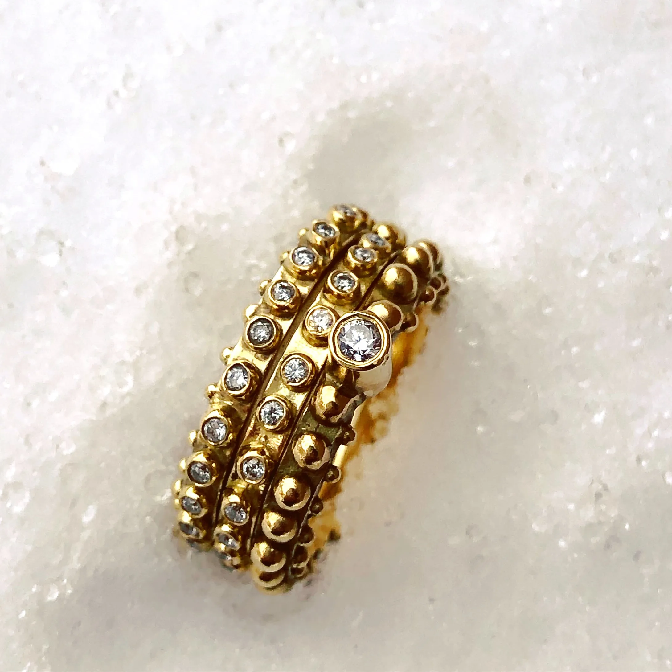 BOHEME ETERNITY DIAMOND END STACK RING