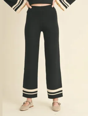 Border Striped Knitted Pant